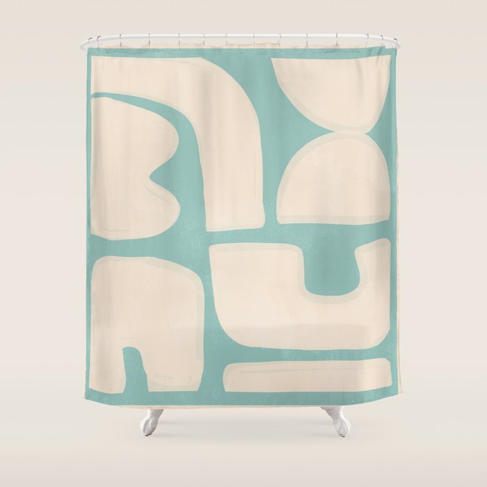 Minimal Abstract Composition 14 Shower Curtain Gallery Image 1