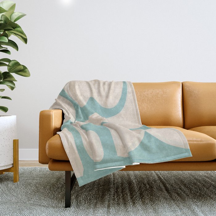 Minimal Abstract Composition 14 Throw Blanket Gallery Image 1