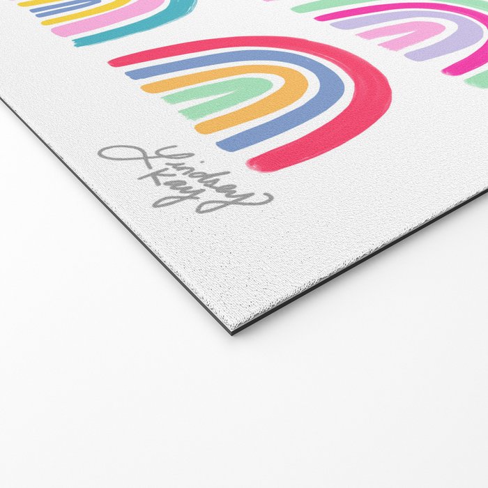 Colorful Rainbows Welcome Mat Gallery Image 2