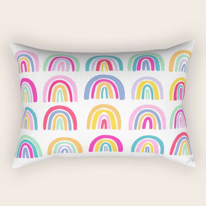 Colorful Rainbows Rectangular Pillow Gallery Image 2