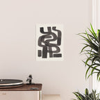 Black Ink Paint Brush Strokes Wiggles Mid Century Modern Poster Gallery Image 2