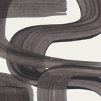 Black Ink Paint Brush Strokes Wiggles Mid Century Modern Coffee Mug Gallery Image 2