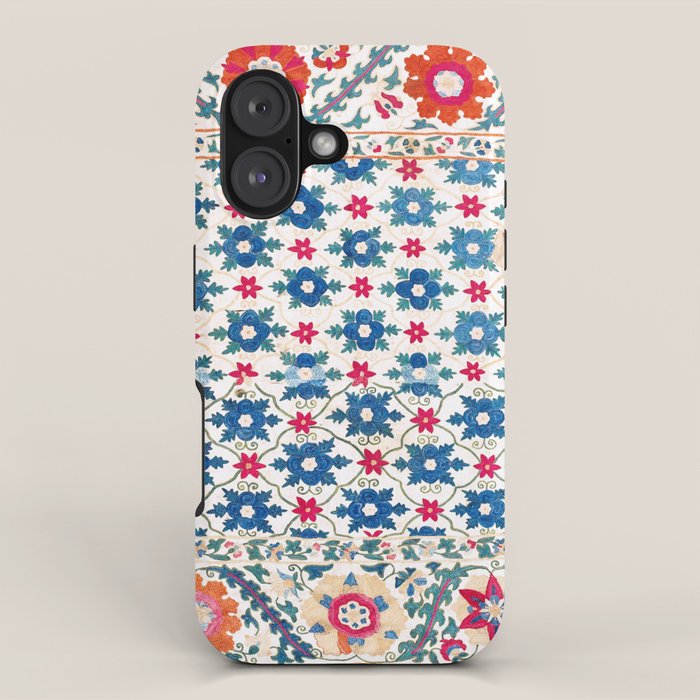 Kermina Suzani Uzbekistan Embroidery Print iPhone Case Gallery Image 1