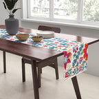 Kermina Suzani Uzbekistan Embroidery Print Table Runner Gallery Image 2