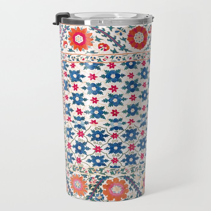 Kermina Suzani Uzbekistan Embroidery Print Travel Mug Gallery Image 3