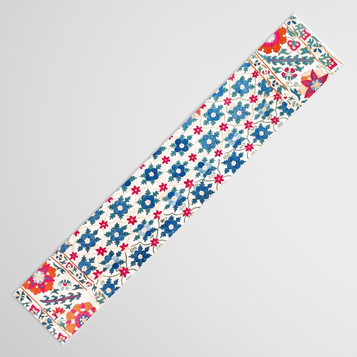 Kermina Suzani Uzbekistan Embroidery Print Table Runner Gallery Image 3