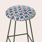 Kermina Suzani Uzbekistan Embroidery Print Stool Gallery Image 2