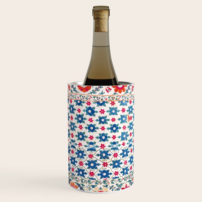 Kermina Suzani Uzbekistan Embroidery Print Wine Chiller Gallery Image 1
