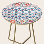 Kermina Suzani Uzbekistan Embroidery Print Side Table Gallery Image 2