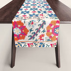 Kermina Suzani Uzbekistan Embroidery Print Table Runner Gallery Image 1