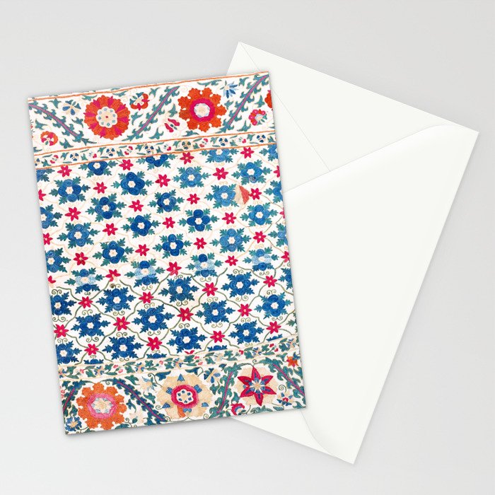 Kermina Suzani Uzbekistan Embroidery Print Stationery Card Gallery Image 2