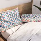 Kermina Suzani Uzbekistan Embroidery Print Pillow Sham Gallery Image 2