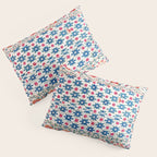 Kermina Suzani Uzbekistan Embroidery Print Pillow Sham Gallery Image 3