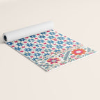 Kermina Suzani Uzbekistan Embroidery Print Yoga Mat Gallery Image 2