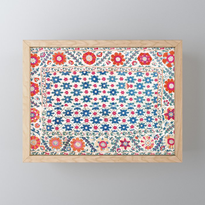 Kermina Suzani Uzbekistan Embroidery Print Mini Art Print Gallery Image 1