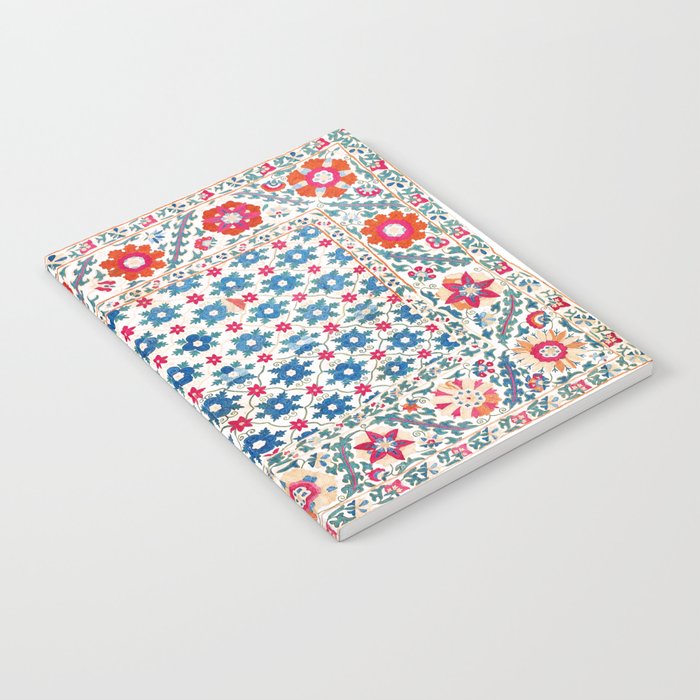 Kermina Suzani Uzbekistan Embroidery Print Notebook Gallery Image 1