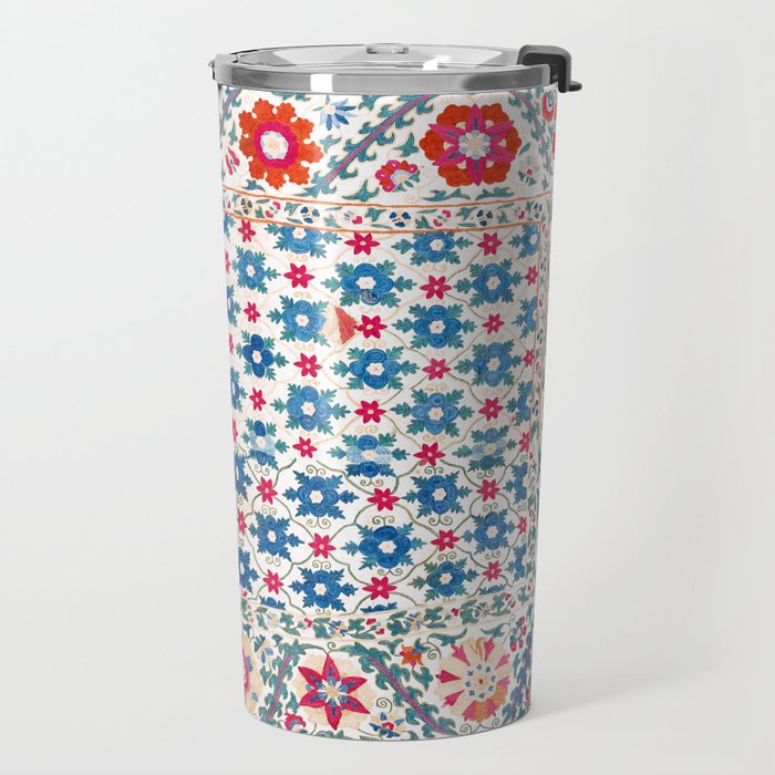 Kermina Suzani Uzbekistan Embroidery Print Travel Mug Gallery Image 2