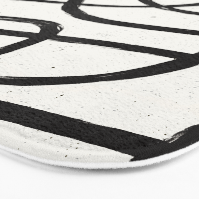 Japandi Minimal Marker Shapes Bath Mat Gallery Image 3