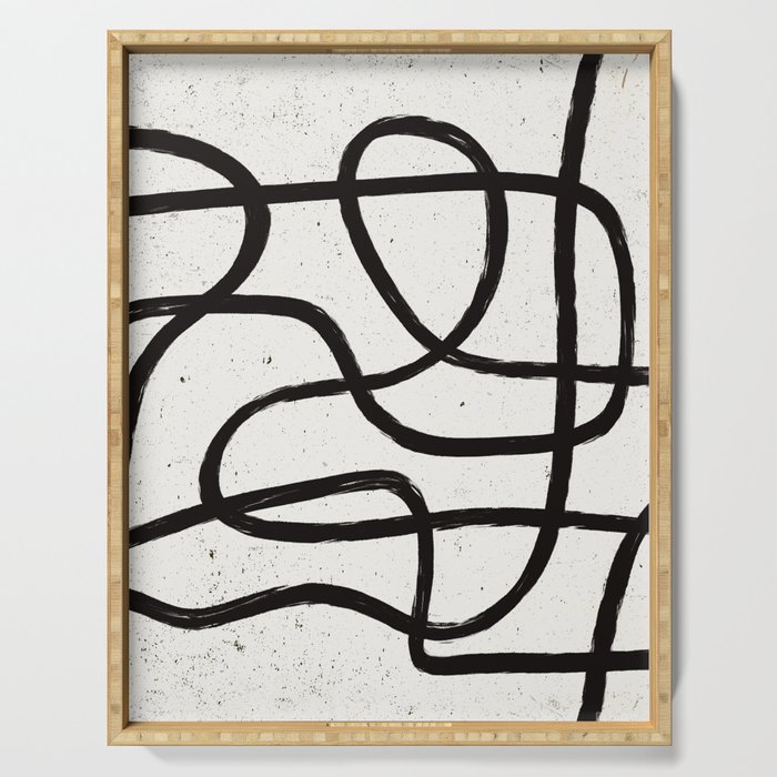 Japandi Minimal Marker Shapes Serving Tray Gallery Image 1