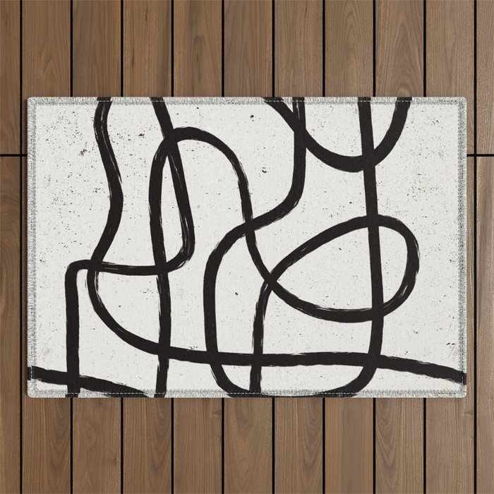 Japandi Minimal Marker Shapes Outdoor Rug Gallery Image 1
