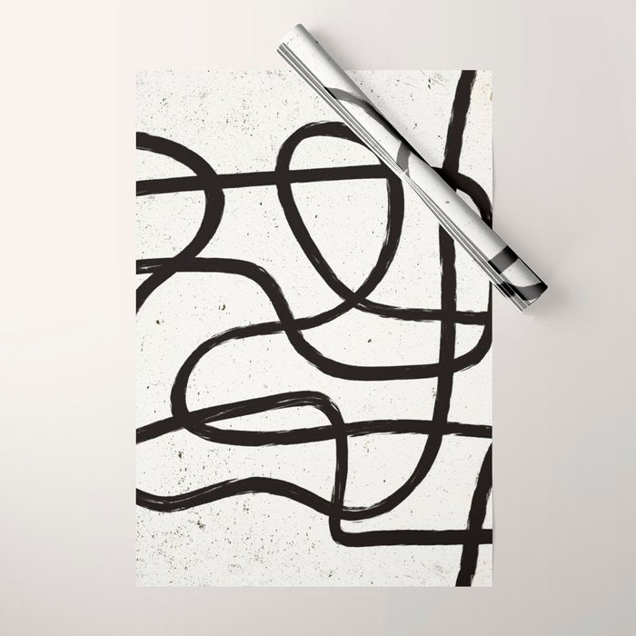 Japandi Minimal Marker Shapes Wrapping Paper Gallery Image 1