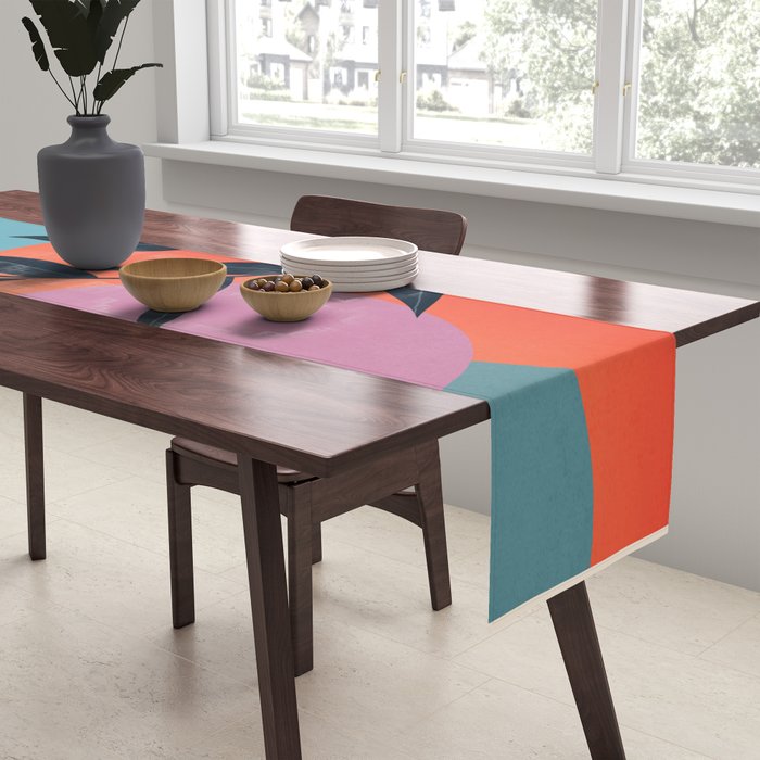 Geometric Shapes 140 Table Runner Gallery Image 2
