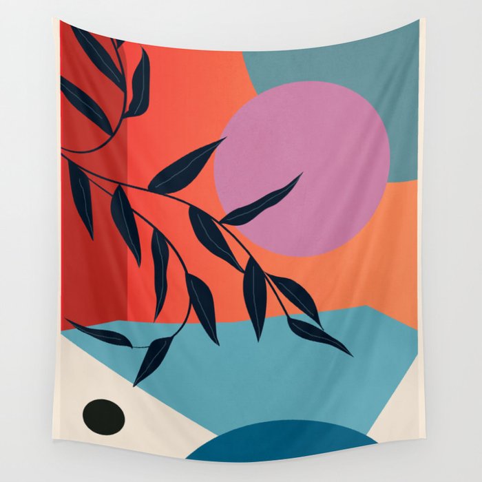 Geometric Shapes 140 Wall Tapestry Gallery Image 1