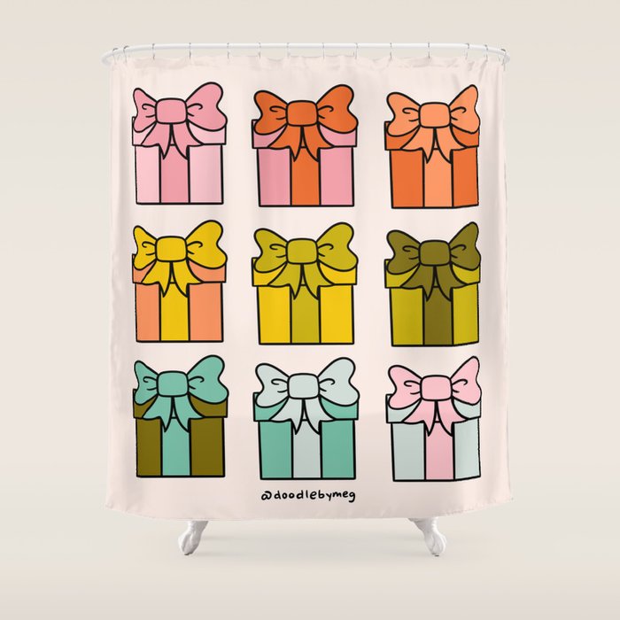 Rainbow Presents Shower Curtain Gallery Image 1
