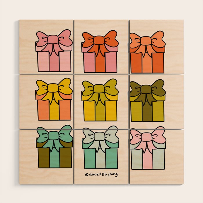 Rainbow Presents Wood Wall Art Gallery Image 1