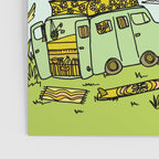 home is where you park it // wandering in new zealand // retro surf art by surfy birdy Poster Gallery Image 3