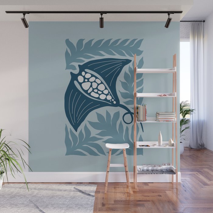 Manta Ray Wall Mural Gallery Image 1