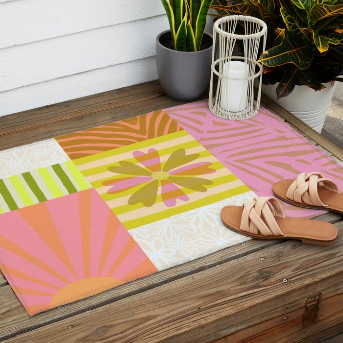 Sun Blocks, Vacation Mode Outdoor Rug Gallery Image 2