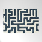 maze in dark blue Welcome Mat Gallery Image 1