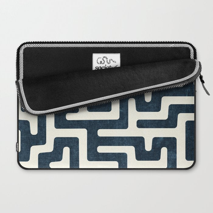 maze in dark blue Laptop Sleeve Gallery Image 2