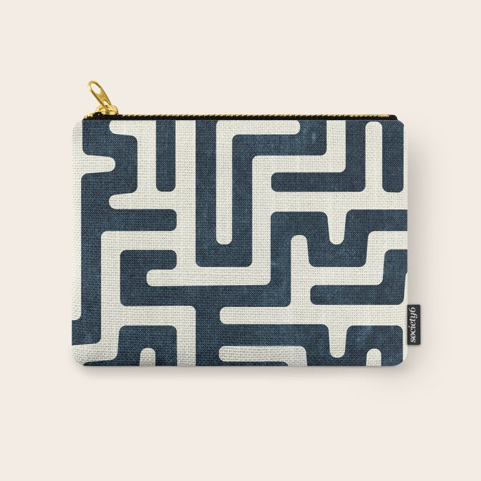 maze in dark blue Carry All Pouch Gallery Image 1