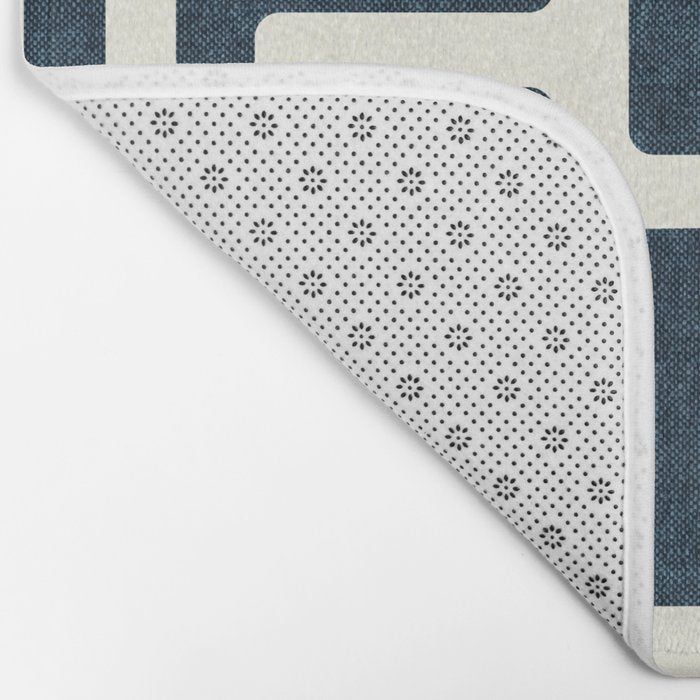 maze in dark blue Bath Mat Gallery Image 2