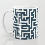 maze in dark blue Coffee Mug Gallery Image 3