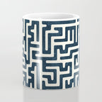 maze in dark blue Coffee Mug Gallery Image 4