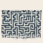 maze in dark blue Wall Hanging Gallery Image 1