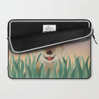 Happy Shiba in the Grass (Sunrise Dog) Laptop Sleeve Gallery Image 2