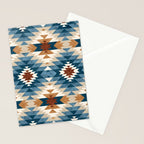 Aztec Pattern Blue Colors Stationery Card Gallery Image 2