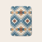 Aztec Pattern Blue Colors Bath Mat Gallery Image 1