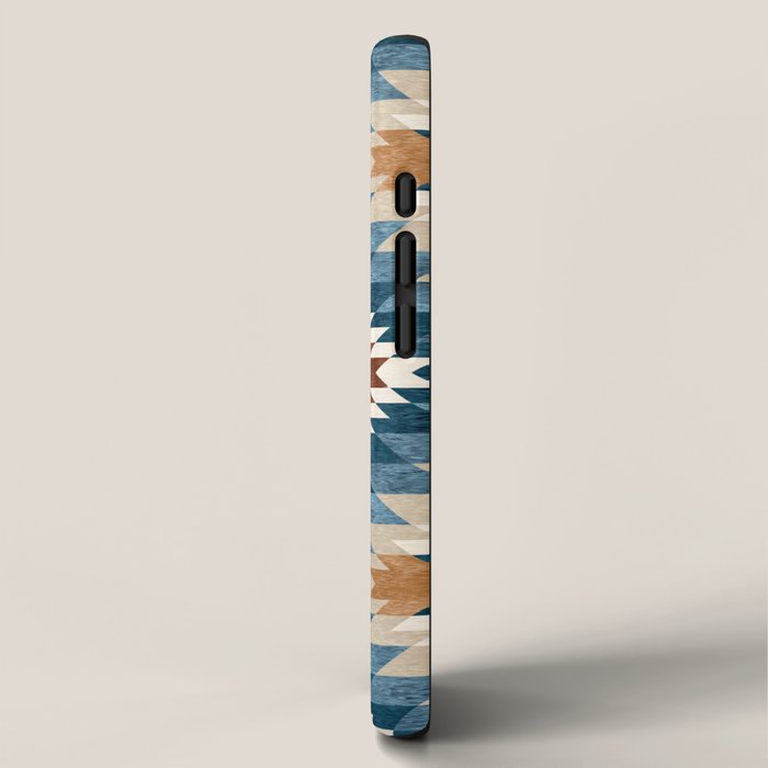 Aztec Pattern Blue Colors iPhone Case Gallery Image 2