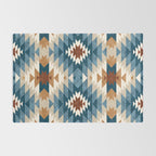 Aztec Pattern Blue Colors Rug Gallery Image 2