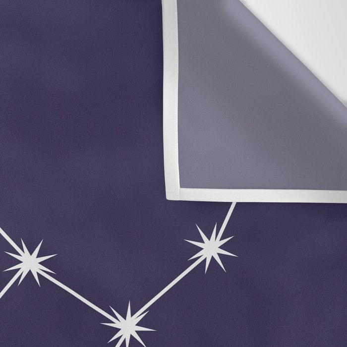 Virgo Zodiac Star Constellation Line Art Dark Purple Wall Tapestry Gallery Image 3