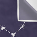 Virgo Zodiac Star Constellation Line Art Dark Purple Wall Tapestry Gallery Image 3