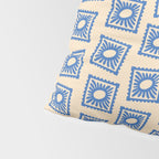 Vintage blue flower postage stamp pattern Pillow Sham Gallery Image 4