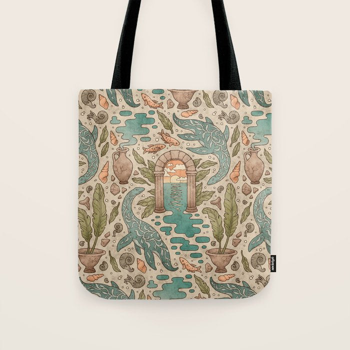 Paradise Panthalassa | Natural History Fantasy Art Tote Bag Gallery Image 1