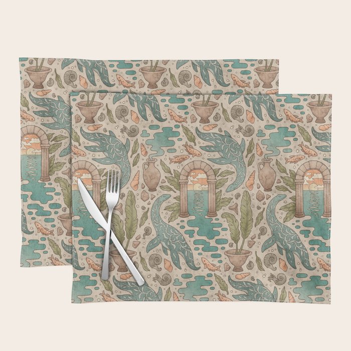 Paradise Panthalassa | Natural History Fantasy Art Placemat Gallery Image 1