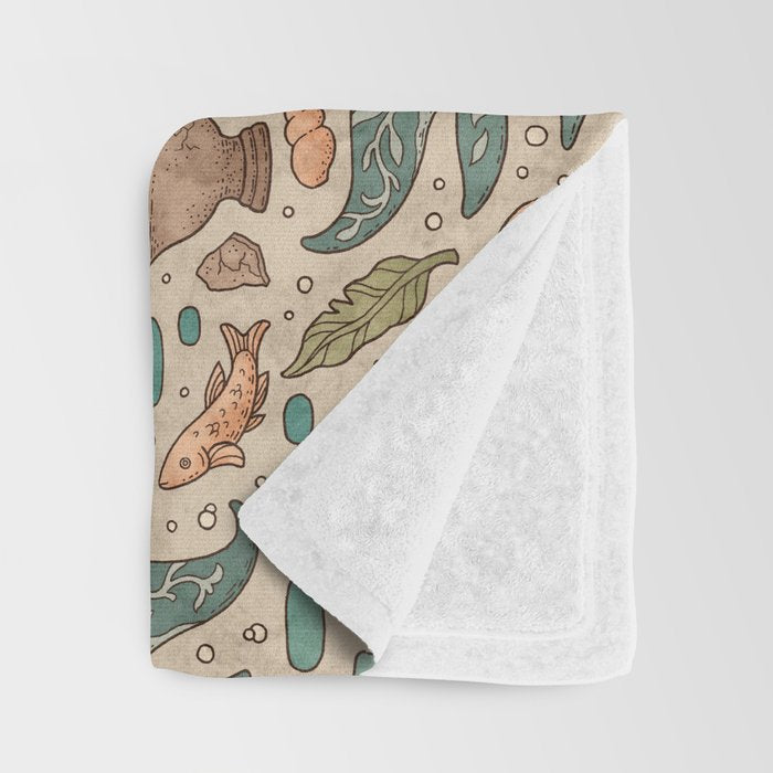 Paradise Panthalassa | Natural History Fantasy Art Throw Blanket Gallery Image 3